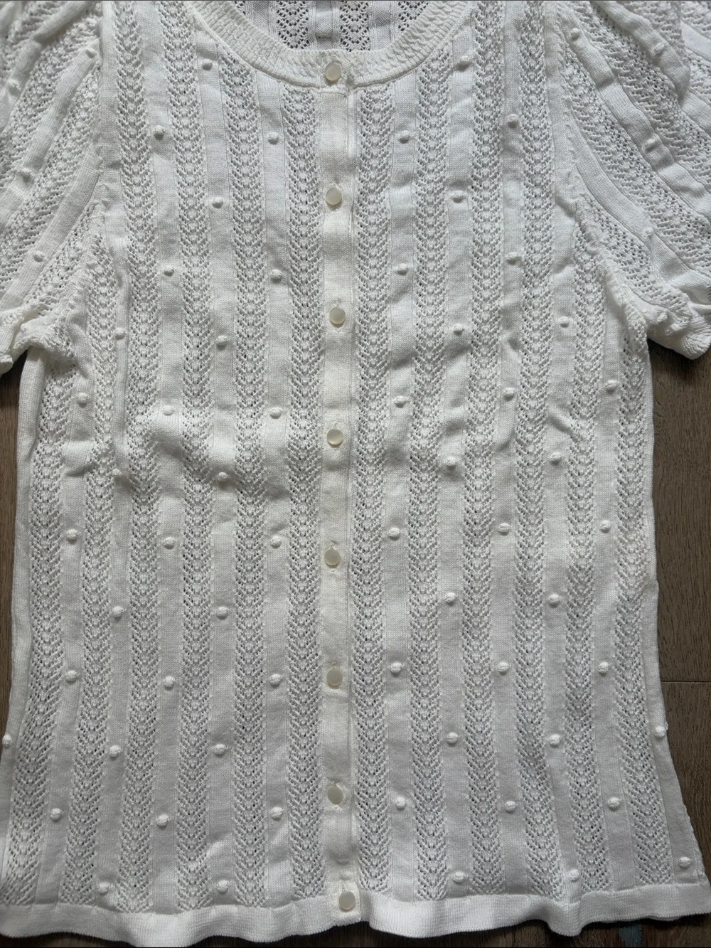 EUC sezane davie cardigan ecru size medium - Picture 4 of 16